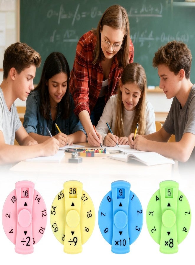 QETRABONE 9 Pcs Math Fidget Spinners, Math Fidget Toy for Adults, Learn Multiplication and Division with The Math Spinners, Math Game for Home Classroom Prizes - Image 5